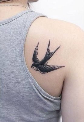 Hình xăm chim én cho nam ý nghĩa của những hình xăm trên cánh tay và xương  ức trên cổ tay và vai sau tai và trên ngực
