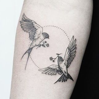 Hình xăm chim én và ý nghĩa  Owl Ink Studio  Xăm Hình Nghệ Thuật