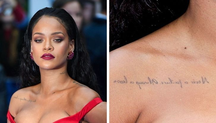 Ngắm toàn bộ 21 hình xăm trên cơ thể ca sĩ Rihanna