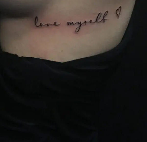 Hình Xăm Love Yourself Đẹp 1001 Tattoo Love Myself Mini