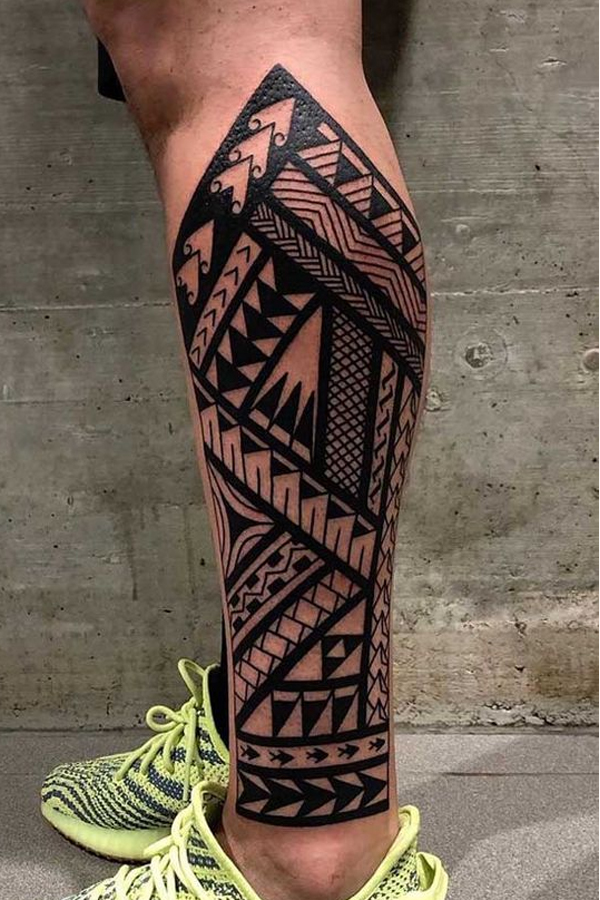 Hình xăm maori được thiết kế cầu kỳ trong từng đường nét