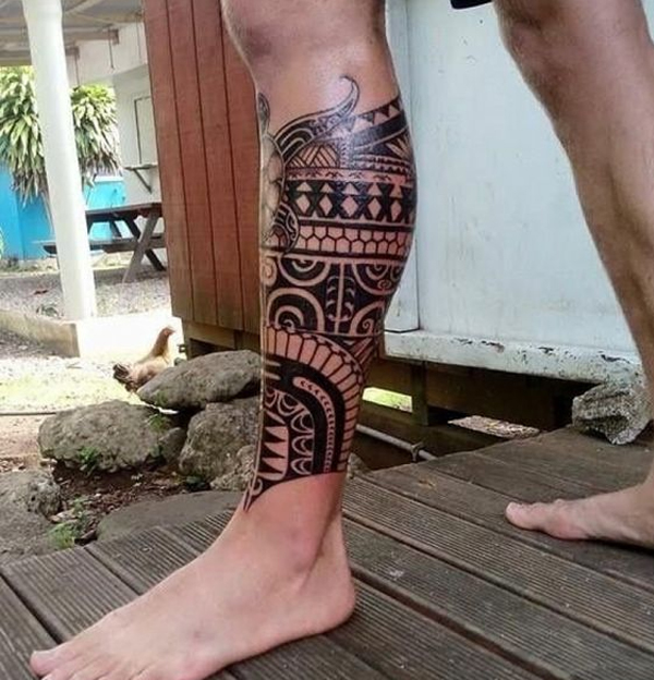 Hình xăm maori bắp chân tôn thêm vẻ đẹp cuốn hút trên mỗi bước đường ta bước qua
