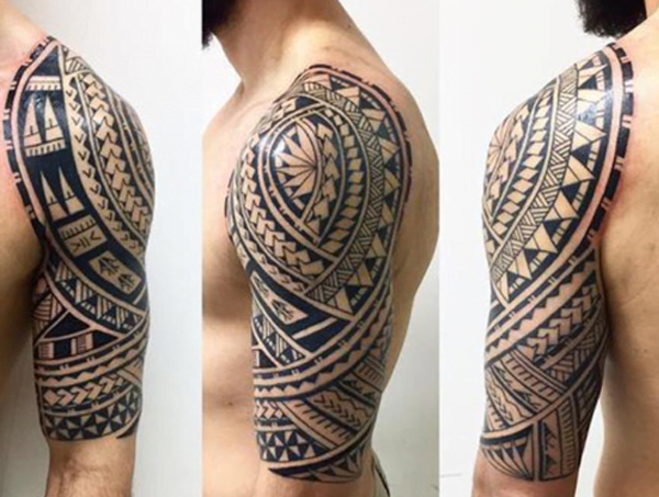 Hình xăm Maori trên cánh tay 