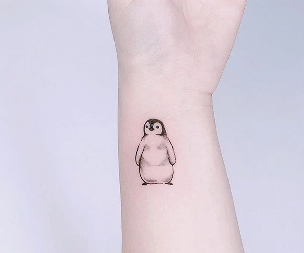Hình xăm chim cánh cụt thể hiện sự thân thiện